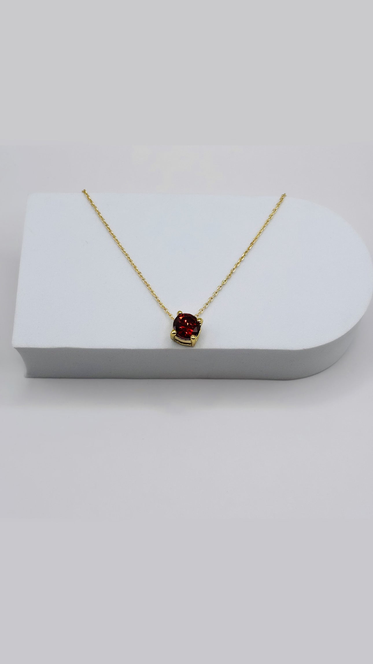 Collier pierre rouge